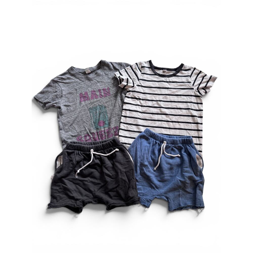 Childhoods shorts/tee bundle + Main Squeeze graphic tee